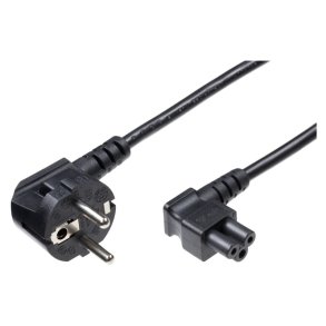 MicroConnect Power Cord CEE 7/7 - C5 5m Angled CEE7 and C5 - sort