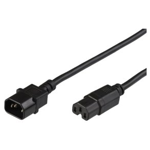 MicroConnect Jumper Cable C14 - C15 3m sort