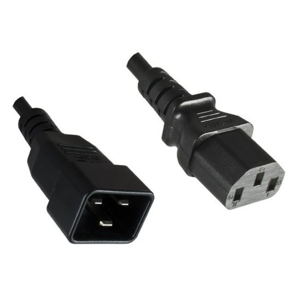 MicroConnect PowerCord C13-C20 10A 1m sort IEC 60320-C13 to C20 - sort