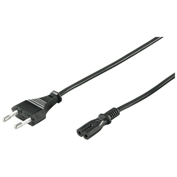MicroConnect Power Cord Notebook 3m sort sort - 2.5A - 250V