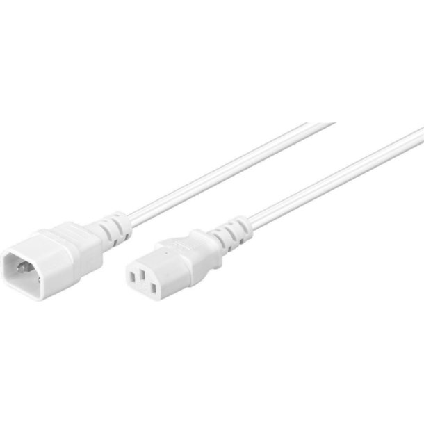MicroConnect Power Cord C13-C14 0.5m hvid Extension Cable10A/250V