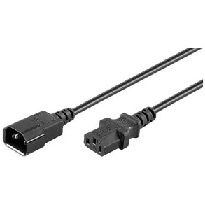 MicroConnect Power Cord C13-C14 1.5m sort Extension Cable10A/250V