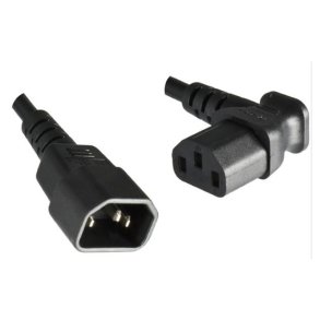 MicroConnect Power Cord 1.8m Extension C13-C14 - Angled - sort.