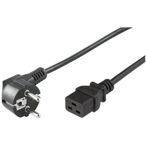 MicroConnect Power Cord CEE 7/7 - C19 0.5m Angled Schuko - C19