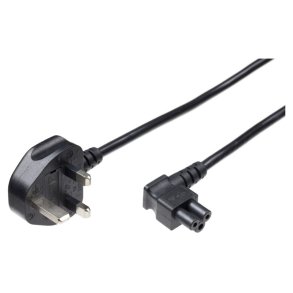 MicroConnect Power Cord UK - C5 1.8m sort Power UK Type G to C5 Angled