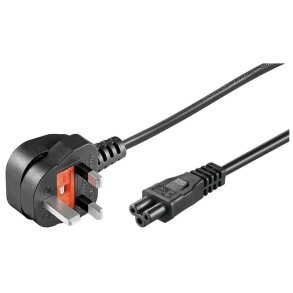 MicroConnect Power Cord 3m UK / C5 sort Power UK Type G to C5