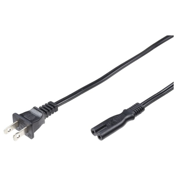 MicroConnect Power Cord US - C7 1.8m sort