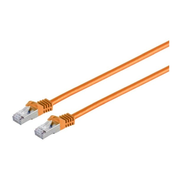 MicroConnect - CAT7 S/FTP Netv�rkskabel 0,25m - Orange AWG 26 CU