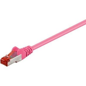 MicroConnect - S/FTP CAT6 1m Pink LSZH - PiMF (Pairs in metal foil) - 4x2xAWG 28 CU
