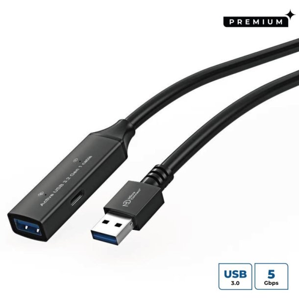 MicroConnect USB kabel - Premium Active USB 3.2 Gen 1 - Extension repeater Cable - 20m 