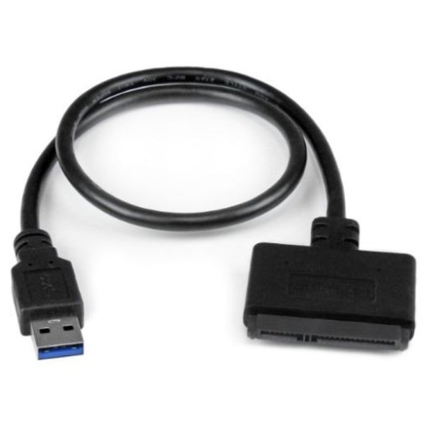 MicroConnect kabel adapter - SATA USB3.0 TO 2.5" - SATA III. SSD / HDD sort 0.2m