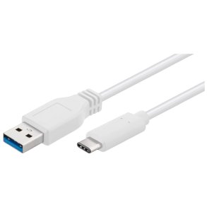 MicroConnect USB kabel - USB-C 3.2 Gen 1 to A Cable - 0,2m - hvid
