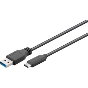 MicroConnect USB kabel - USB 3.2 Gen 1 C-A Cable - 0,.5m - sort