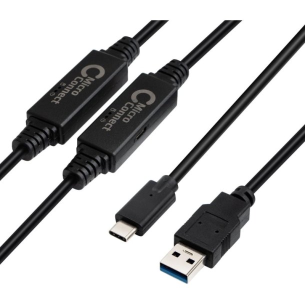 MicroConnect USB kabel - USB 3.2 Gen 1 A to USB-C 3.2 - Gen1 Cable - 10m Cable - 5 