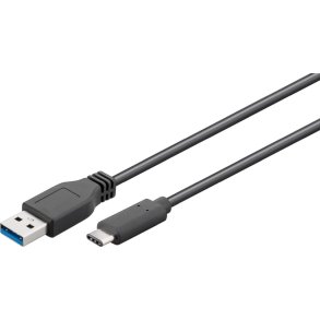 MicroConnect USB kabel - USB 3.2 Gen 1 C-A Cable - 1m - sort - for synching and 
