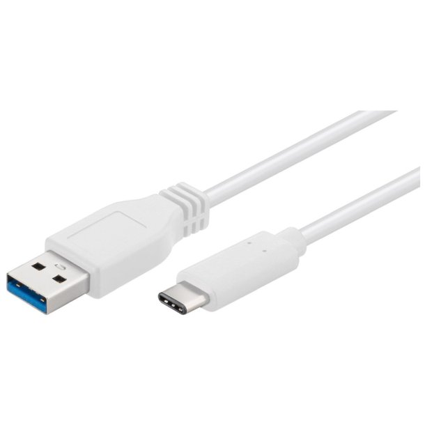 MicroConnect USB kabel - USB 3.2 Gen 1 C-A Cable - 2m - White - for synching and 