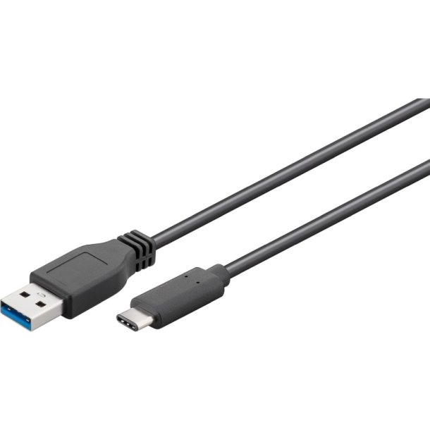 MicroConnect USB kabel - USB 3.2 Gen 1 C-A Cable - 3m - sort - for synching and 