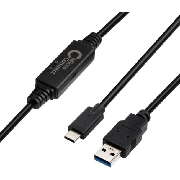 MicroConnect USB kabel - USB 3.2 Gen 1 A to USB-C Gen1 - Cable - 5m Cable - 5 Gbit/s 