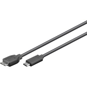 MicroConnect USB kabel - USB-C to USB 3.2 1 Gen 1 - Micro B 0,6M - sort