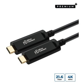 MicroConnect USB kabel - Premium Optic USB-C - 10m - Supporting 4K60Hz - Only 