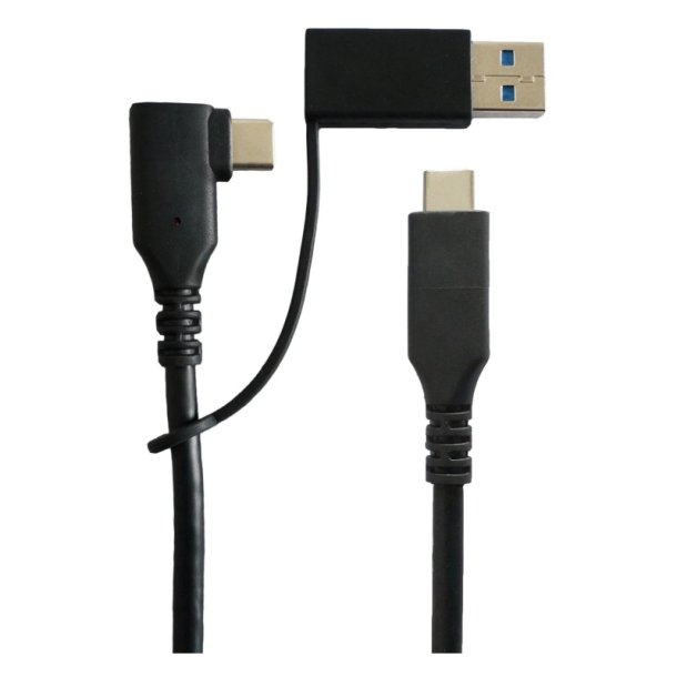 MicroConnect USB kabel - USB 3.2 Gen 1 - USB-C angled - And A Male/C female adapter 