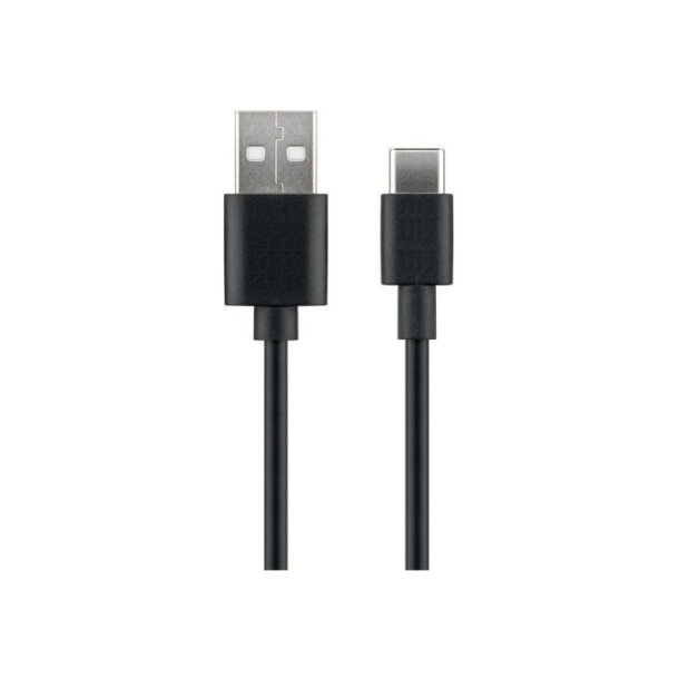 MicroConnect USB kabel - USB-C to USB2.0 A Cable - 0.5m - sort - for synching and 