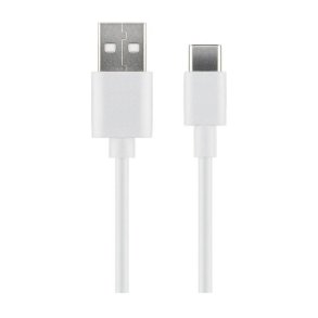 MicroConnect USB kabel - USB-C to USB2.0 A Cable - 1m - White - for synching and 