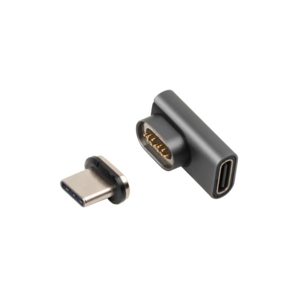 MicroConnect USB kabel - Magnetic USB-C Adapter 90&deg; - USB-C to USB-C Male-Female 