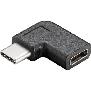 MicroConnect kabel adapter - USB-C to C angled 90&deg; - USB-C to USB-C han-hun