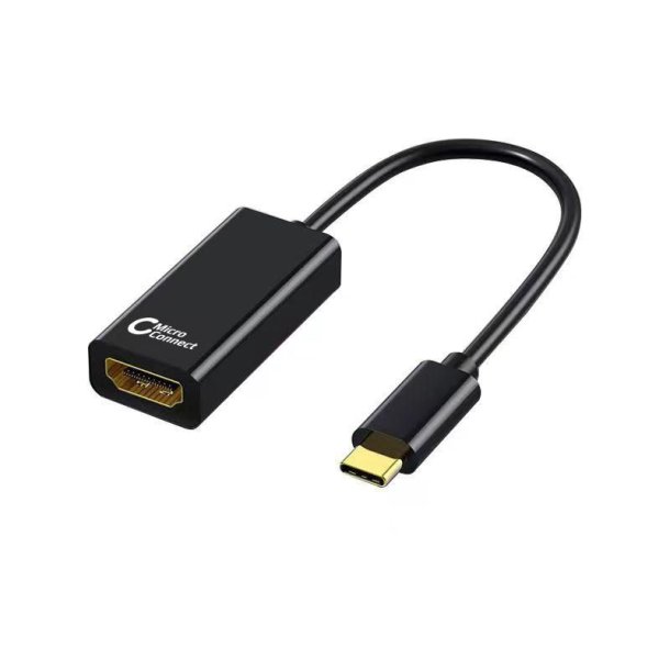 MicroConnect HDMI Adapter USB-C to HDMI Slim, Black 4K60Hz Video resolution Up 