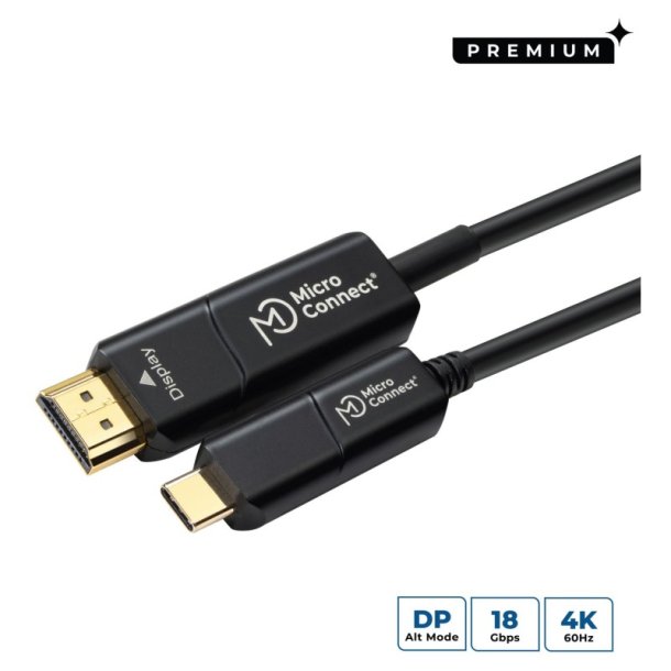 MicroConnect HDMI Adapter Premium USB-C HDMI fiber cable 10m 10m USB-C to 