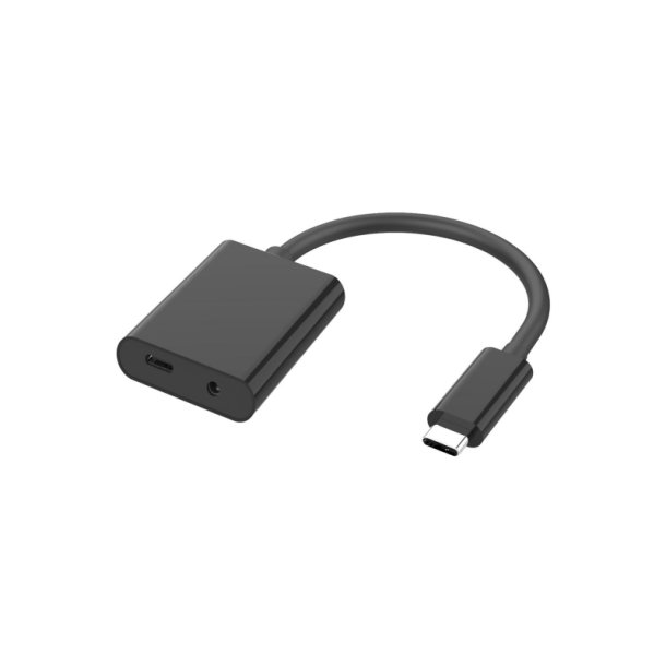 MicroConnect kabel adapter - USB-C to Audio minijack &amp; - USB-C Power delivery 
