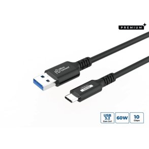 MicroConnect USB kabel - Premium USB-C to USB-A cable - 2m - 10Gbps - 60W 
