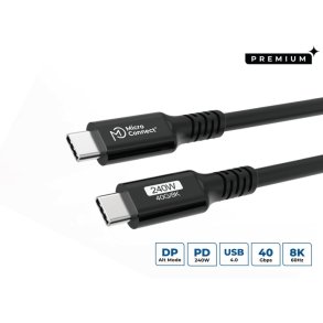 MicroConnect USB kabel - USB-C to USB-C cable 2m - Premium - 240W - 40Gbps - USB4 