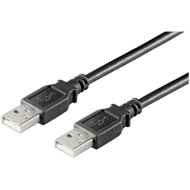 MicroConnect USB kabel - USB2.0 A-A 0,1m M-M - sort - Hi-Speed cable