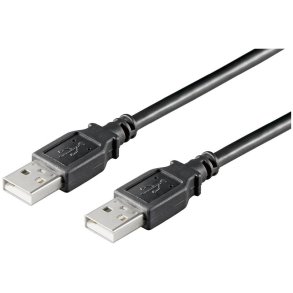 MicroConnect USB kabel - USB2.0 A-A 1m M-M - sort - Hi-Speed cable