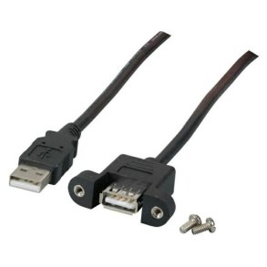 MicroConnect USB kabel - USB2.0 Extension A-A M-F 1,8m - Panel type