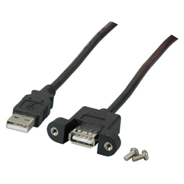 MicroConnect USB kabel - USB2.0 Extension A-A M-F 1,8m - Panel type