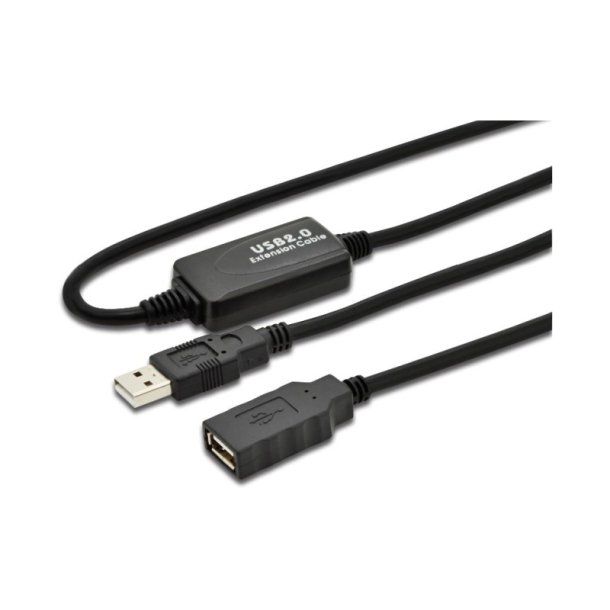 MicroConnect USB kabel - Active USB 2.0 ext. cable - 25m - A-A Male - Female