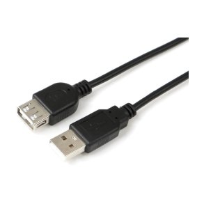 MicroConnect USB kabel - USB2.0 Extension A-A 5m M-F - sort - Hi-Speed cable