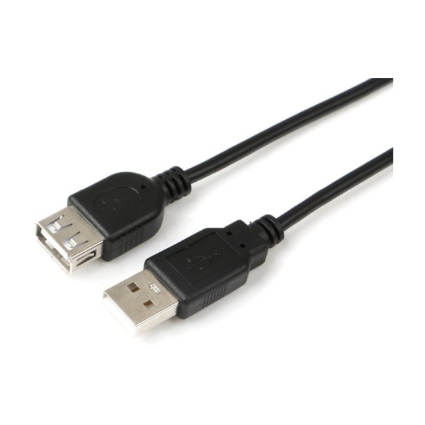 MicroConnect USB kabel - USB2.0 Extension A-A 5m M-F - sort - Hi-Speed cable