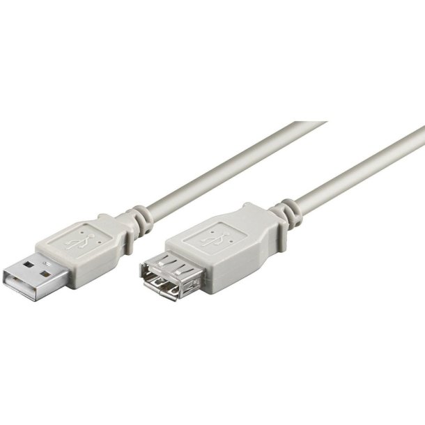 MicroConnect USB kabel - USB2.0 Extension A-A 5m M-F - 100pcs/box