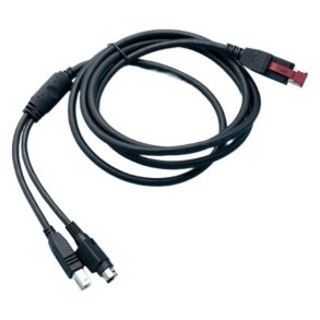 MicroConnect USB kabel - Powered USB 24V to USB2.0 B - male + Hosiden Mini-DIN 3 pin 