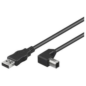 MicroConnect USB kabel - USB2.0 A-B 0,5m M-M - Angled