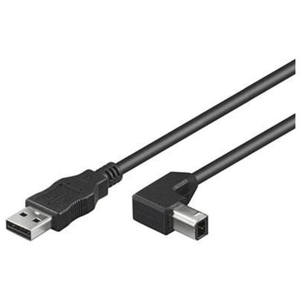 MicroConnect USB kabel - USB2.0 A-B 0,5m M-M - Angled