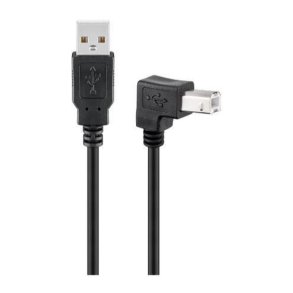 MicroConnect USB kabel - USB2.0 A-B 2m M-M - Angled