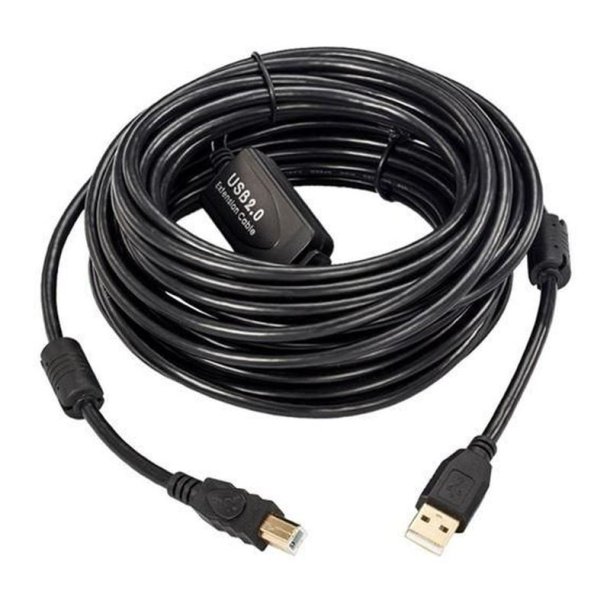 MicroConnect USB kabel - Active USB 2.0 A-B Cable - 5m - With integrated 