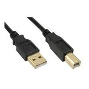 MicroConnect USB kabel - USB2.0 A-B 5m M-M Goldplated - sort