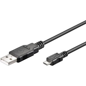 MicroConnect USB kabel - USB A to USB Micro B cable - Version 2.0 - sort - 1.8m USB 