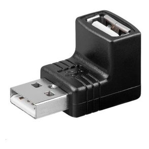 MicroConnect kabel adapter - USB 2.0 A - A Angled - 90&deg; M-F CE, WEEE